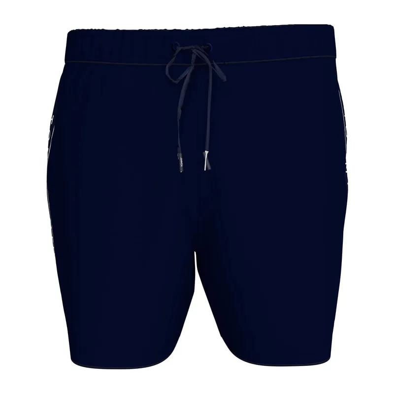 Signature Tape mid length swim shorts