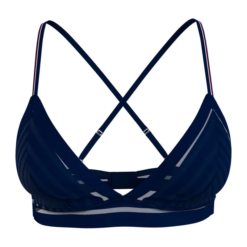 Signature tape lace triangle bra