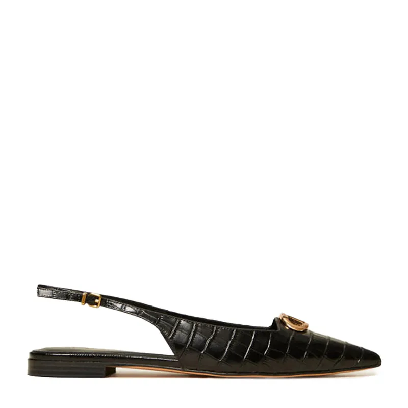Μπαλαρίνες sling back με crocodile εκτύπωση