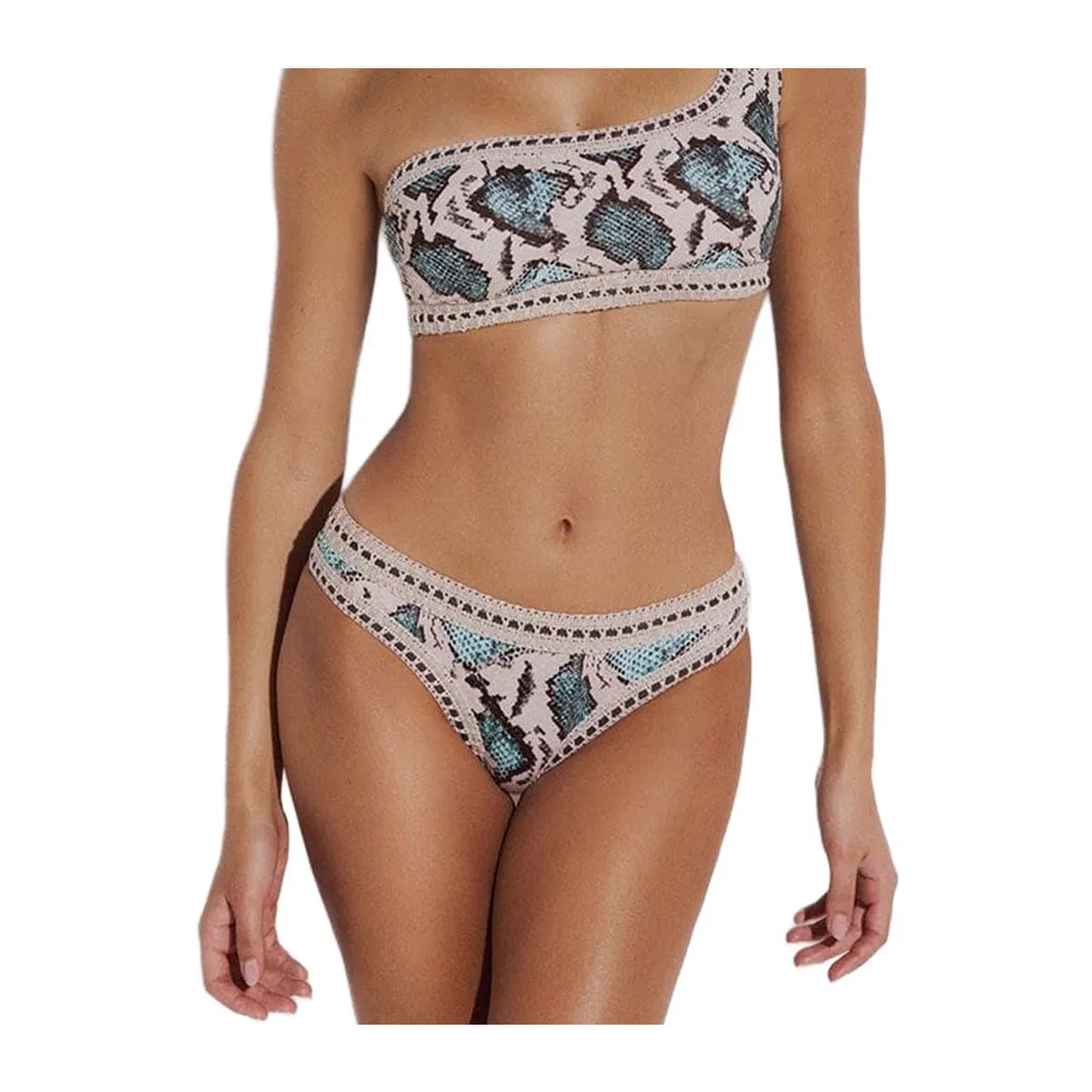 Bikini slip with animal print pattern