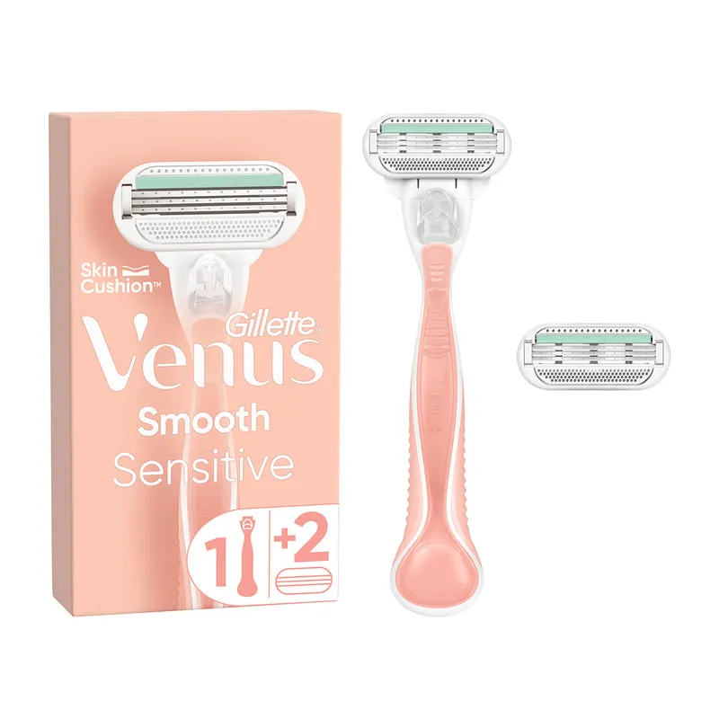 Smooth Sensitive Razor With 2 Blades