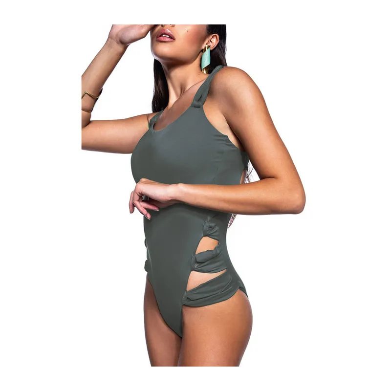 Solids one-piece swimsuit