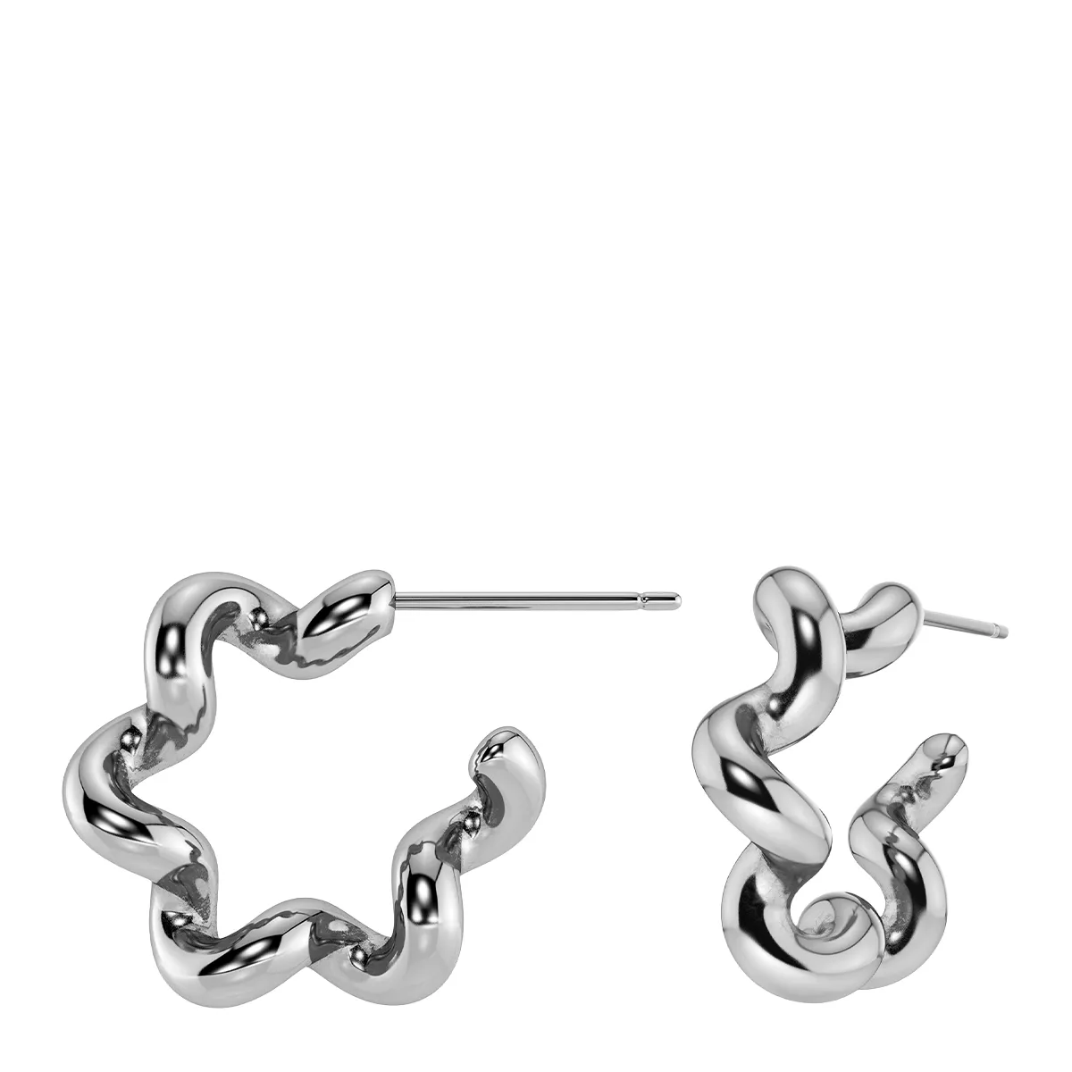 Women's Spiral L earrings
