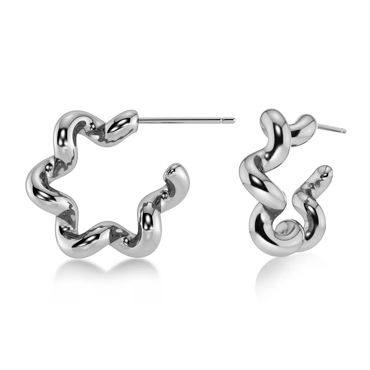Women's Spiral S earrings