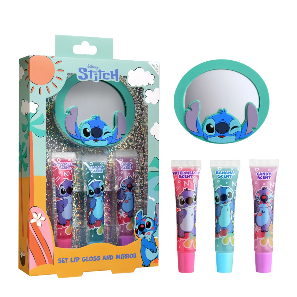 Stitch Set Lip Gloss & Mirror