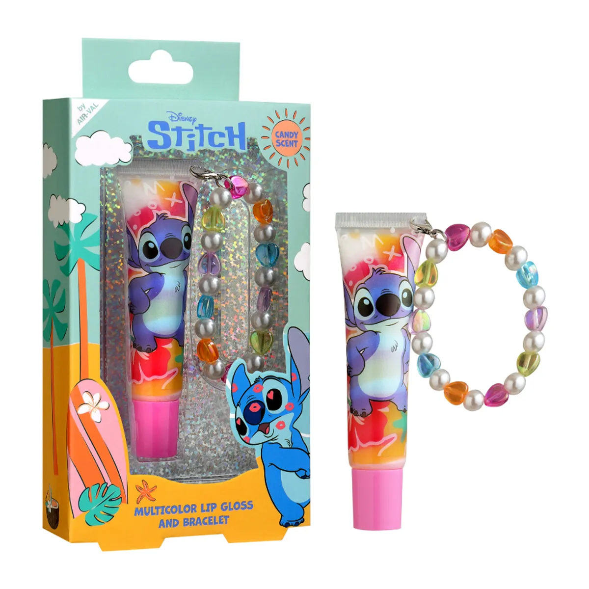 Stitch Multi- Colour Gloss Candy Scent & Bracelet