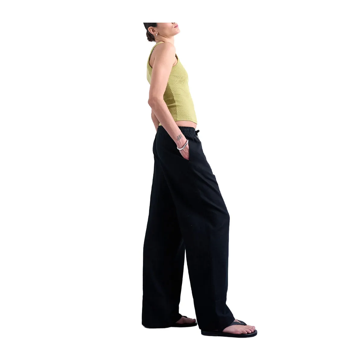 Women's wide-leg straight fit pants