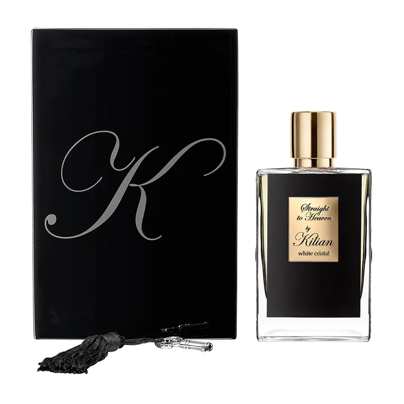Straight To Heaven, white cristal Refillable Spray with Clutch