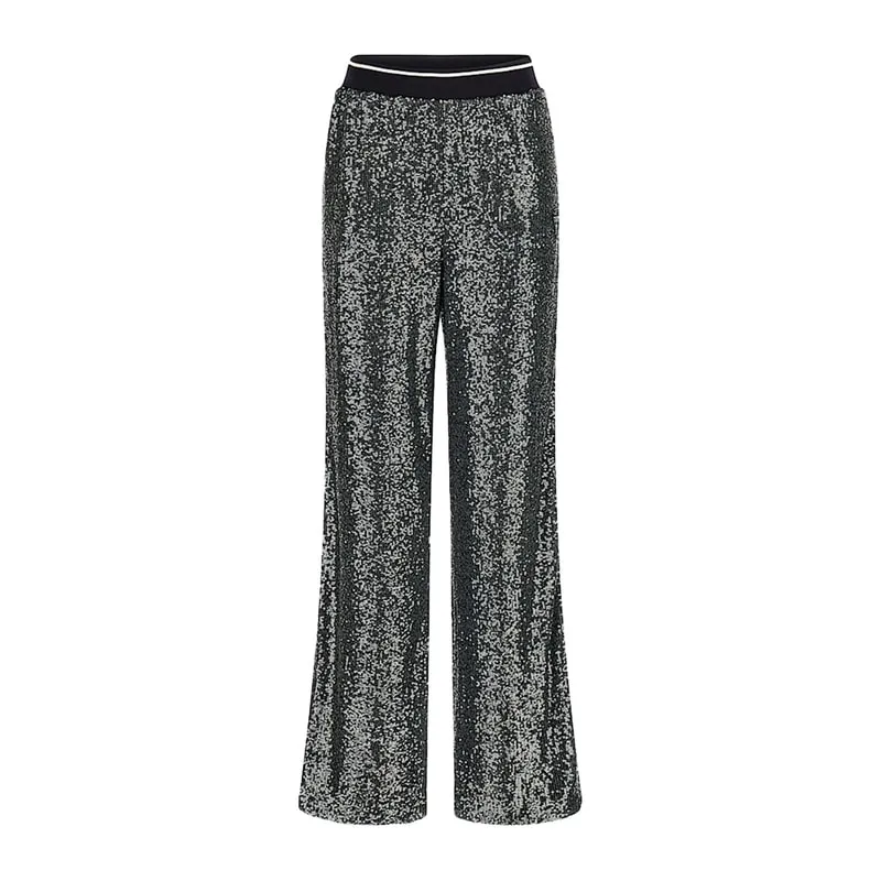 Straight pants with sequins