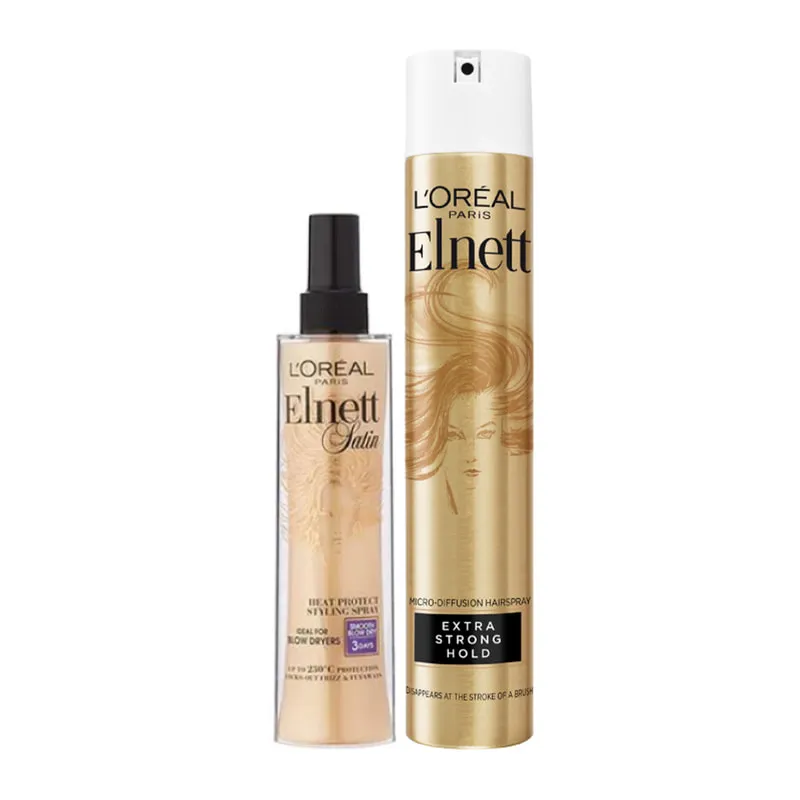 Styling Set | Heat Protection & Strong Hold Spray