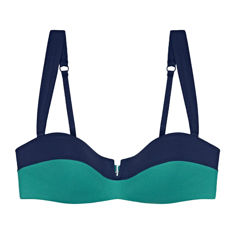 Summer glow dp sd bandeau bikini top