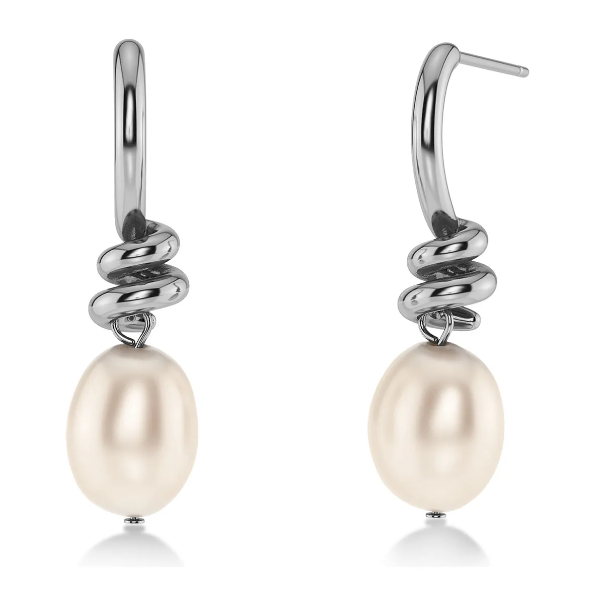 Women's Swivel Pearl S earrings