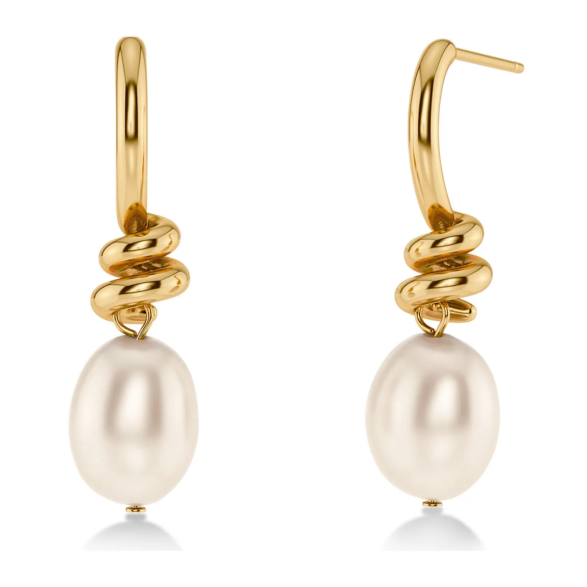 Women's Swivel Pearl S earrings