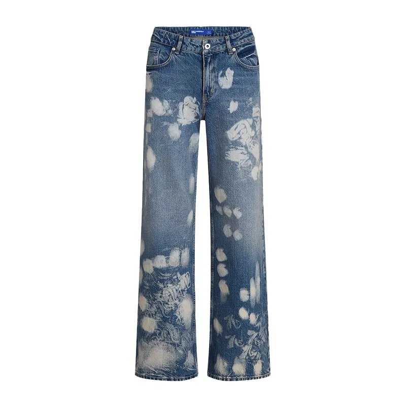 Bleached Mid-rise Jeans