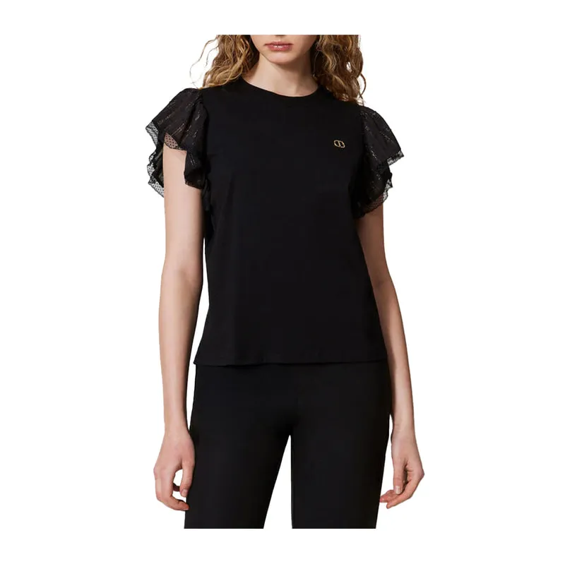 T-shirt with fil coup? sleeves