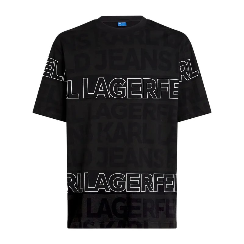 T-shirt with all-over logo design