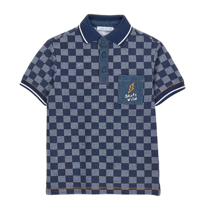 Checked polo shirt