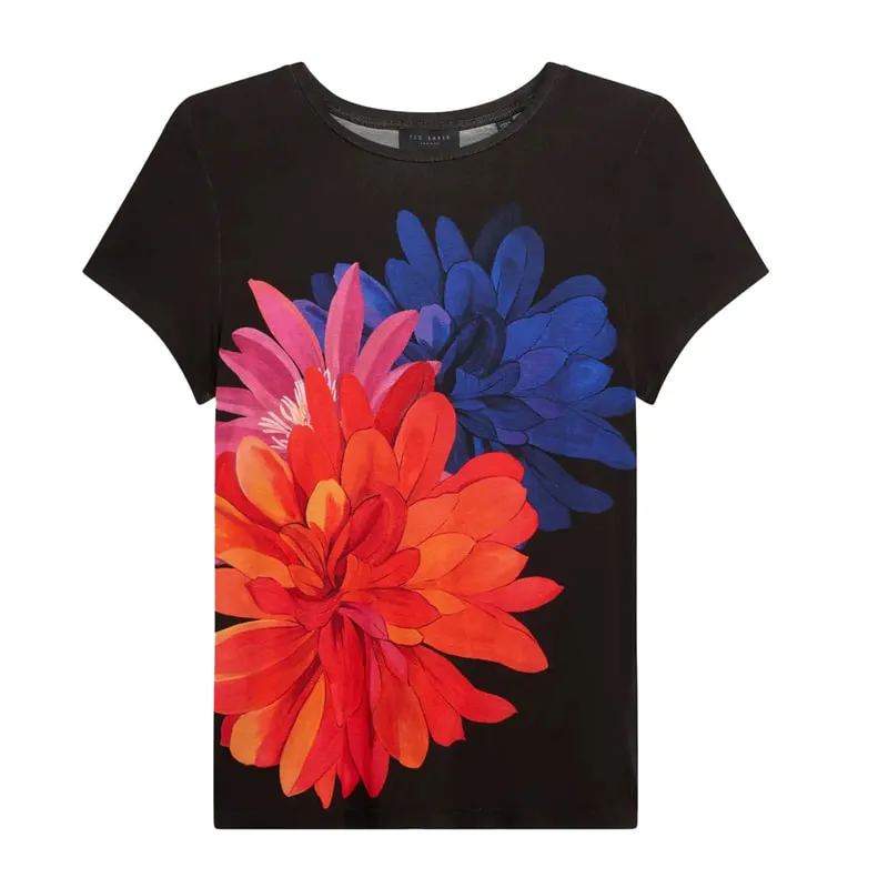T-shirt με φλοράλ μοτίβο RICCIA