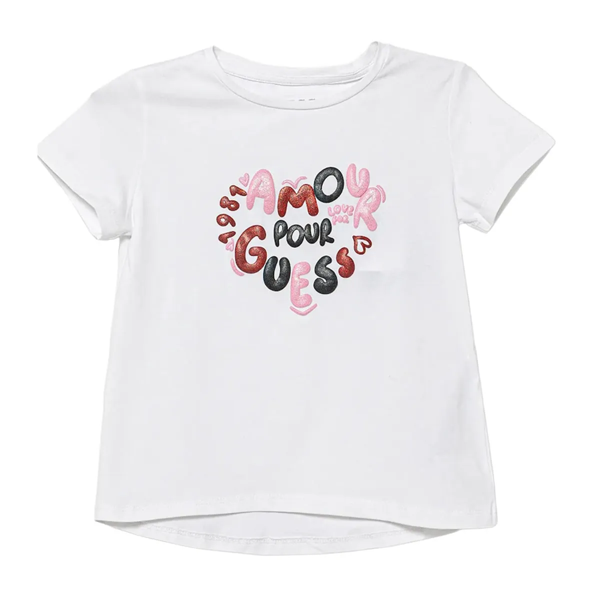 T-shirt with print and glitter