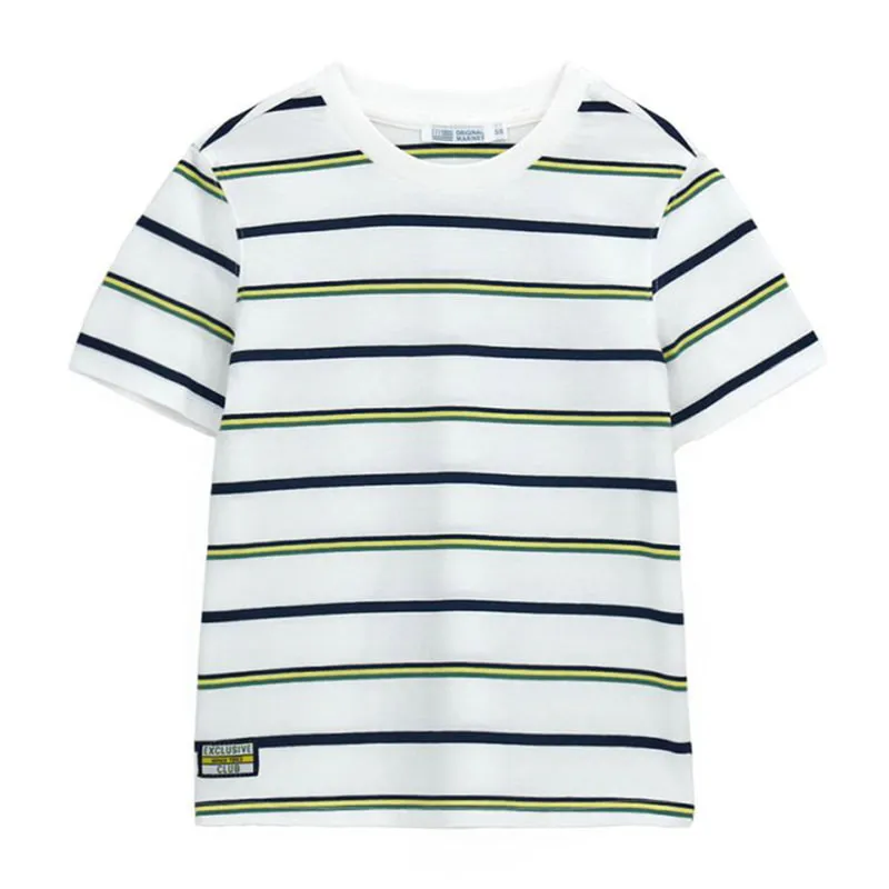 T-shirt with colored stripes