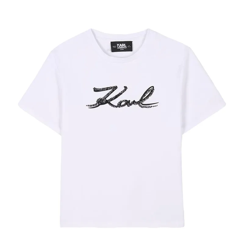 T-shirt with logo and sequin