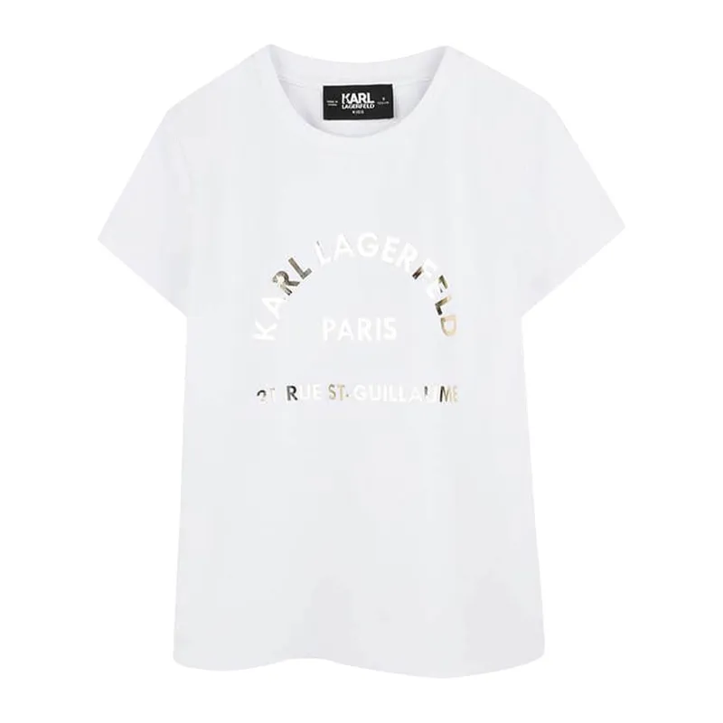 T-Shirt with silver print