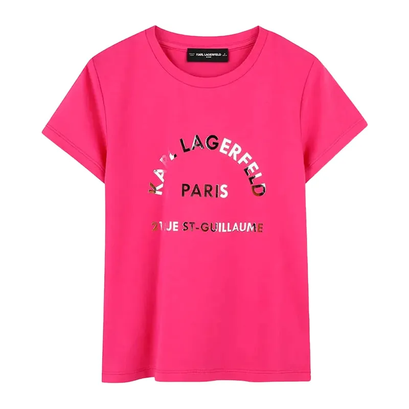 T-Shirt with silver print