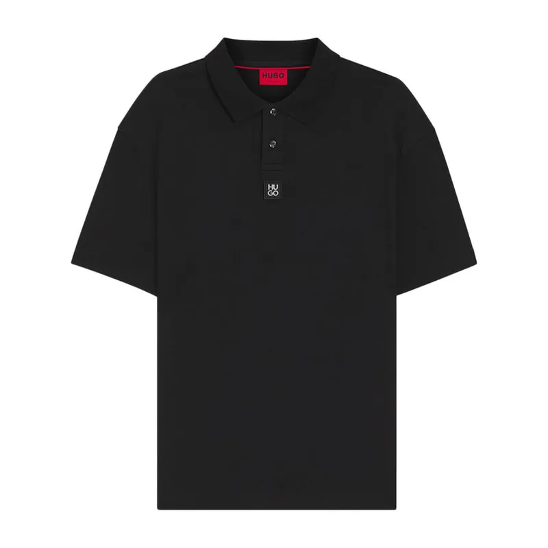 Polo T-shirt with metal logo