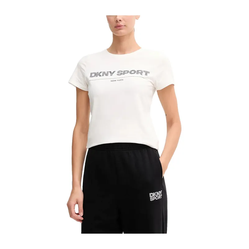 T-shirt με λογότυπο και στρας