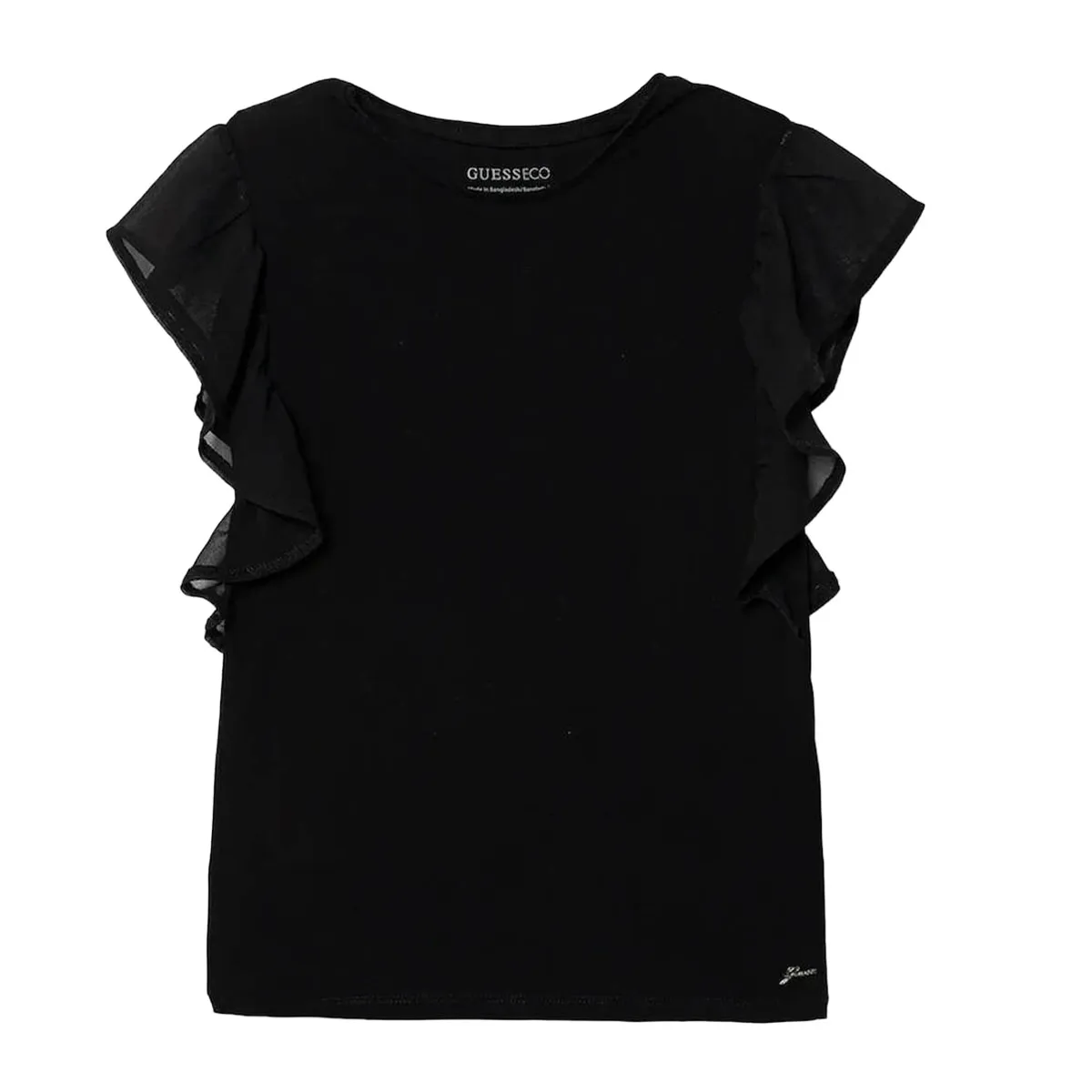 T-shirt with ruffle sleeve