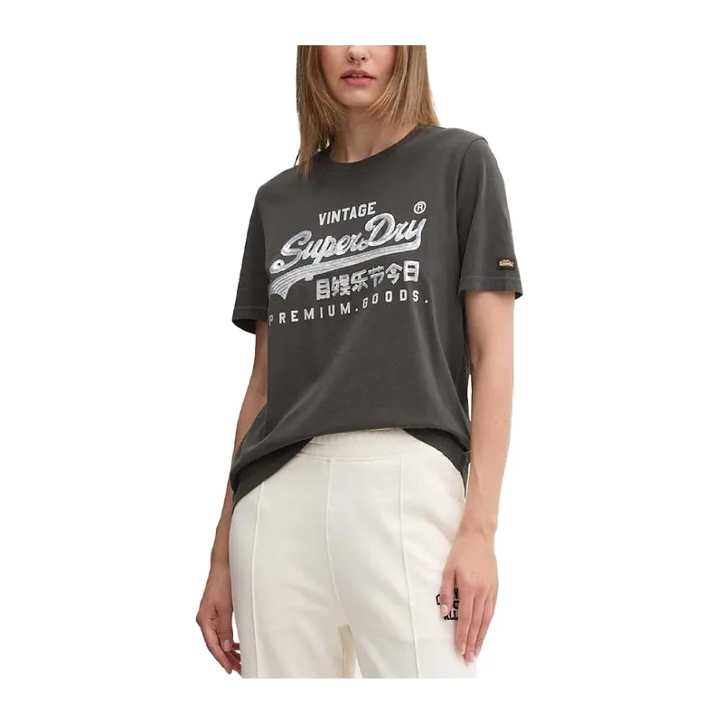 T-shirt with logo and sequins
