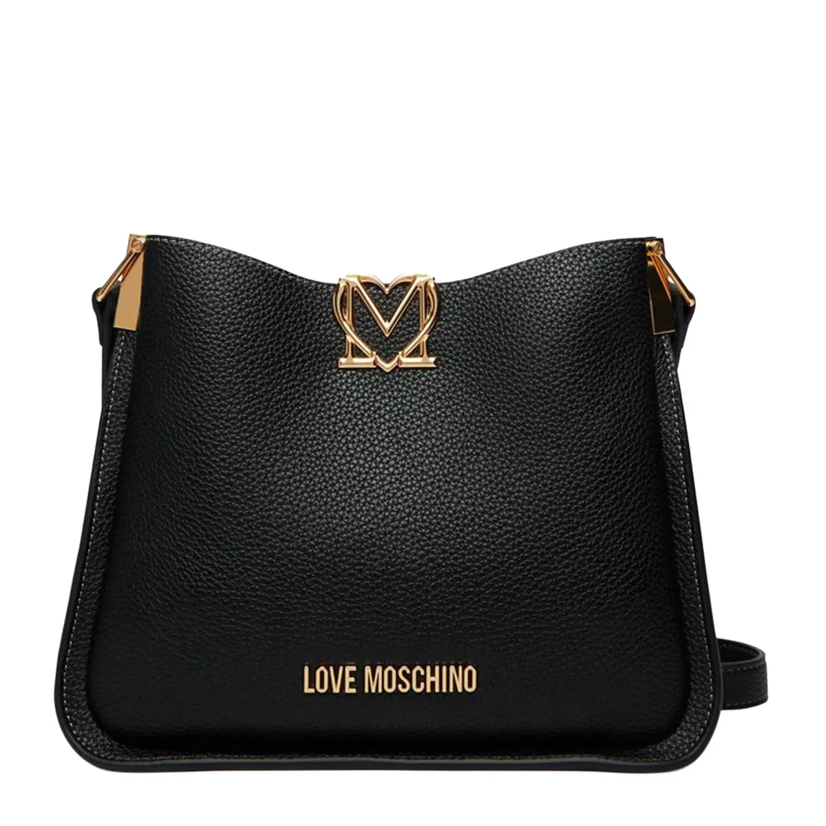 Shoulder bag with metal logo