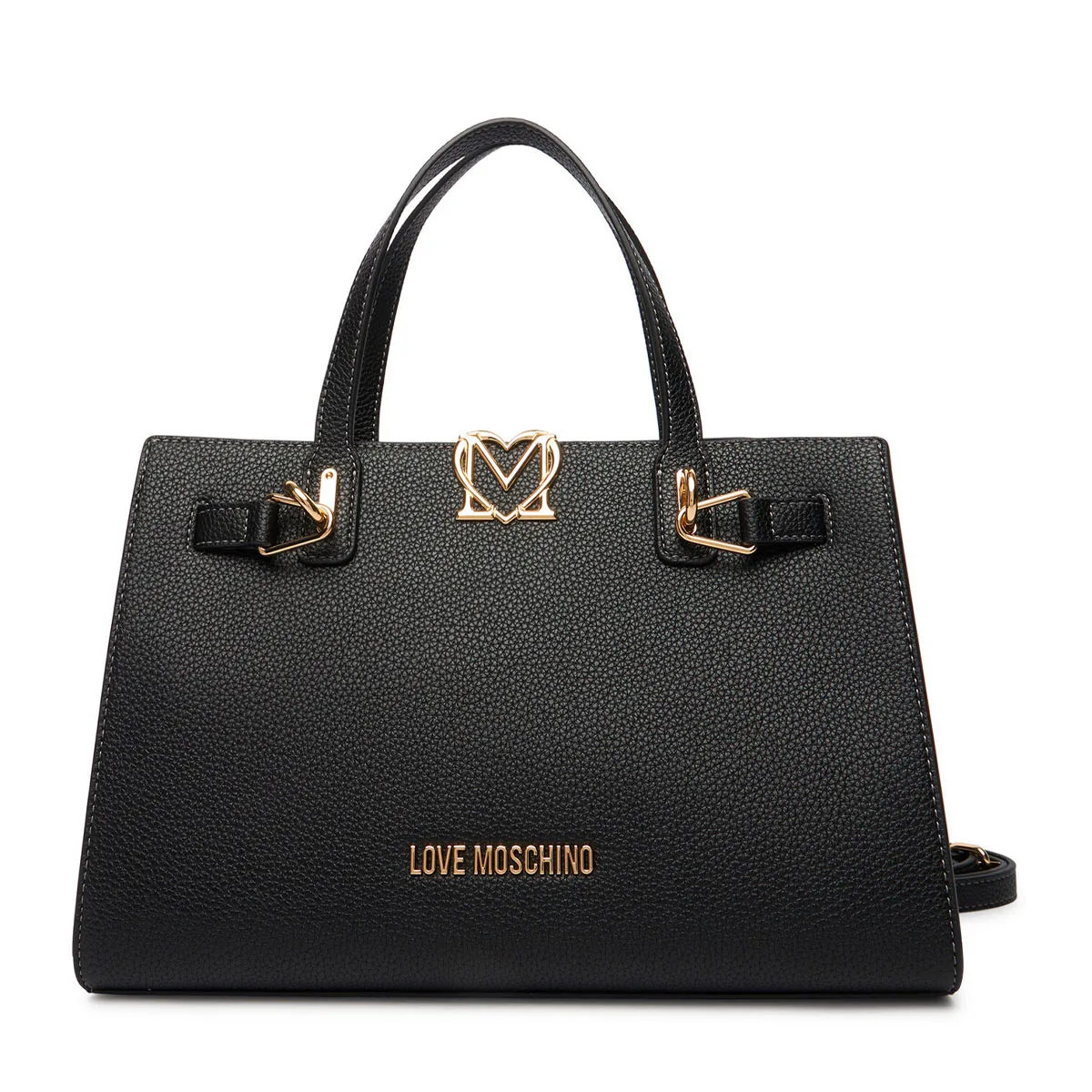 Shoulder bag with metal logo
