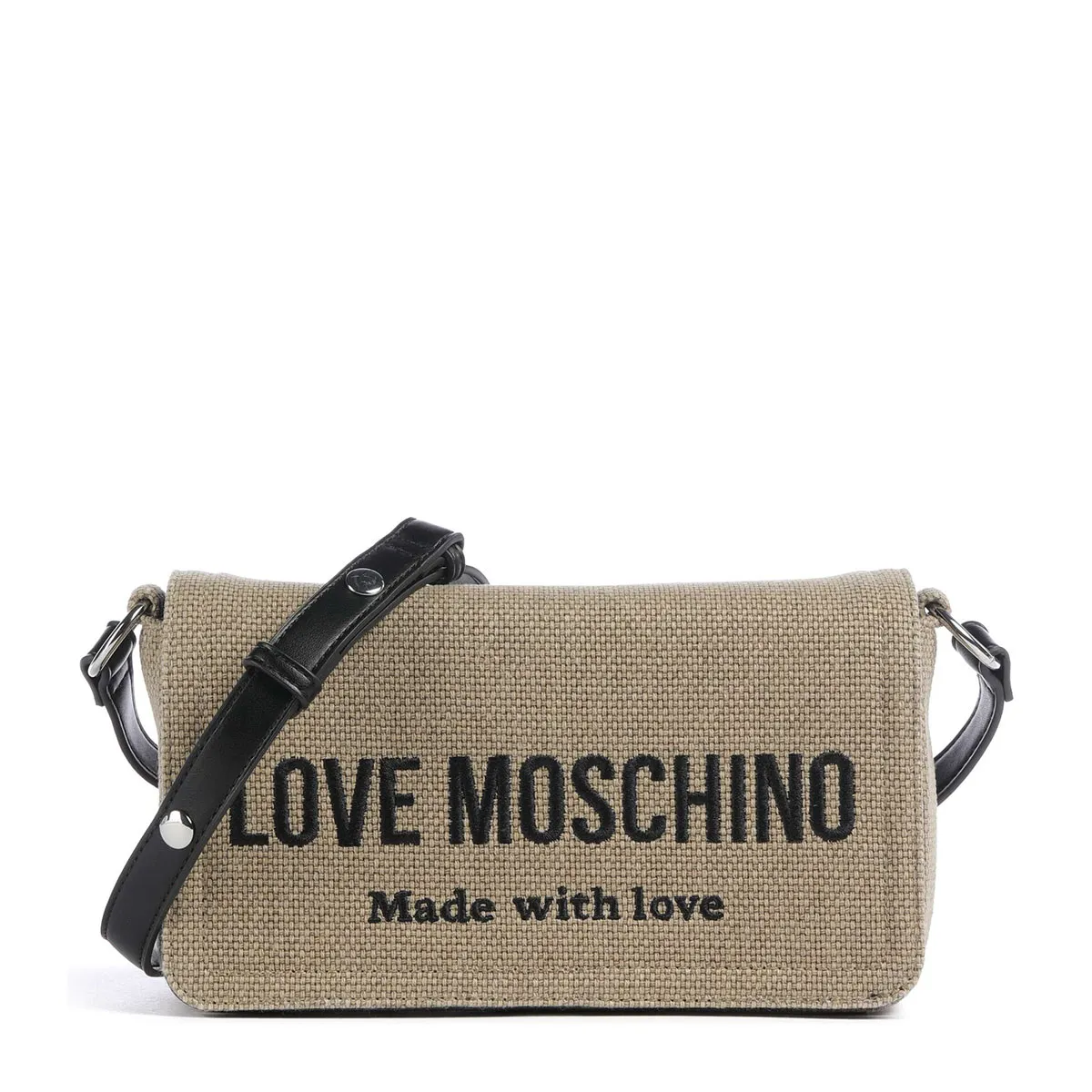 Crossbody bag with embroidered logo