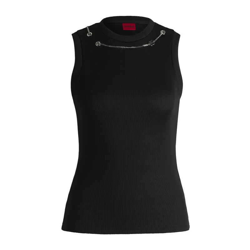 Tank top με αποσπώμενη αλυσίδα λογότυπου