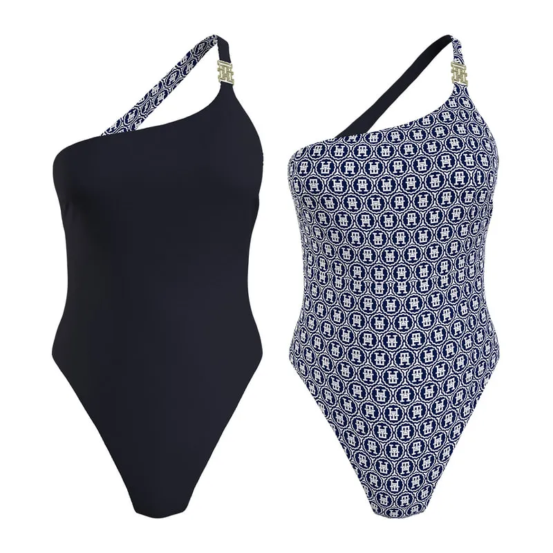 TH Monogram reversible one-piece swimsuit