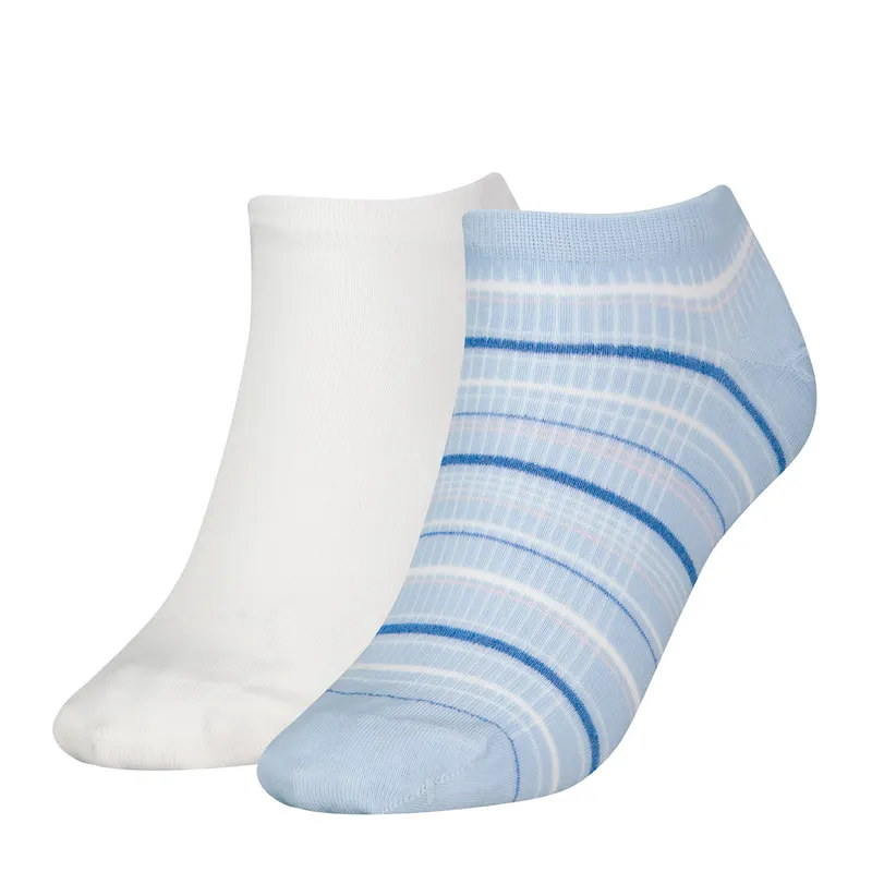 TH Rib stripe lurex sneaker socks 2 pack