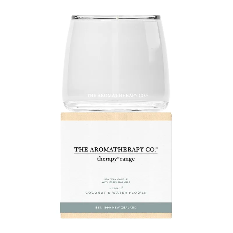 Therapy Candle Unwind Coconut & Water Flower