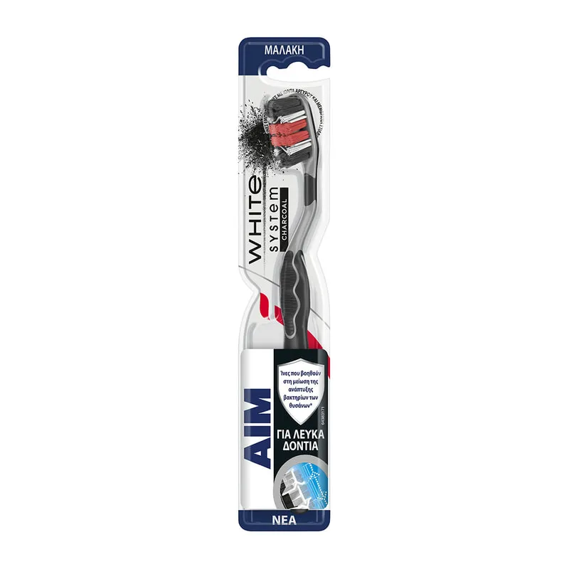 Toothbrush White System Charcoal Soft