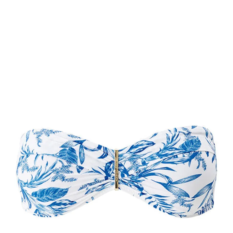 Bikini Top Positano Blue Leaf