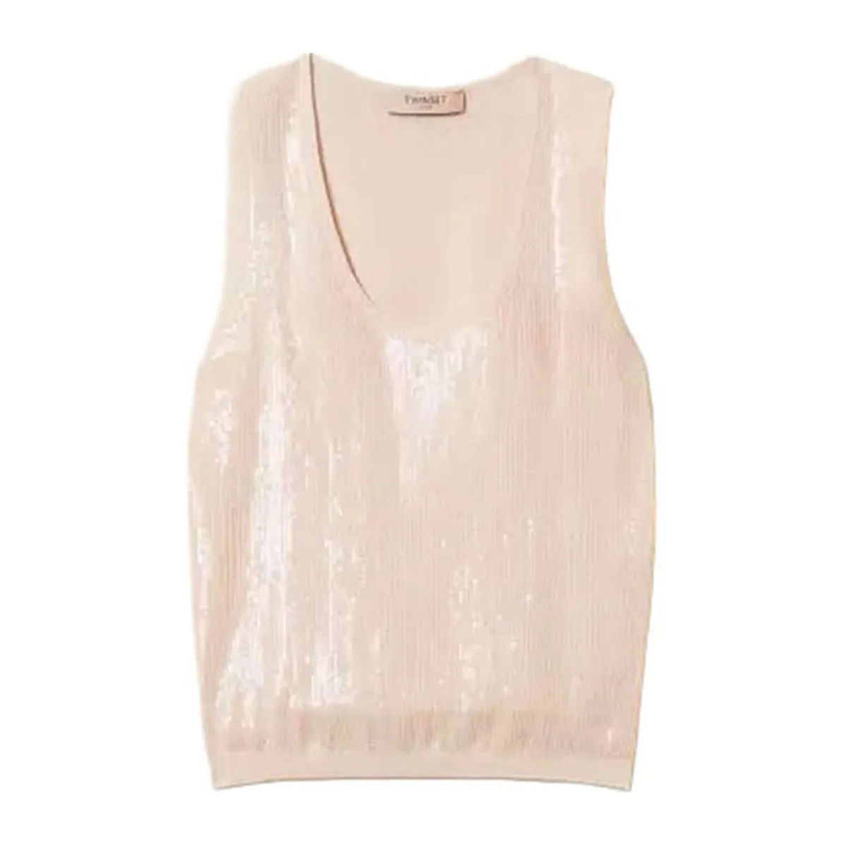 Women's knitted top with sequins