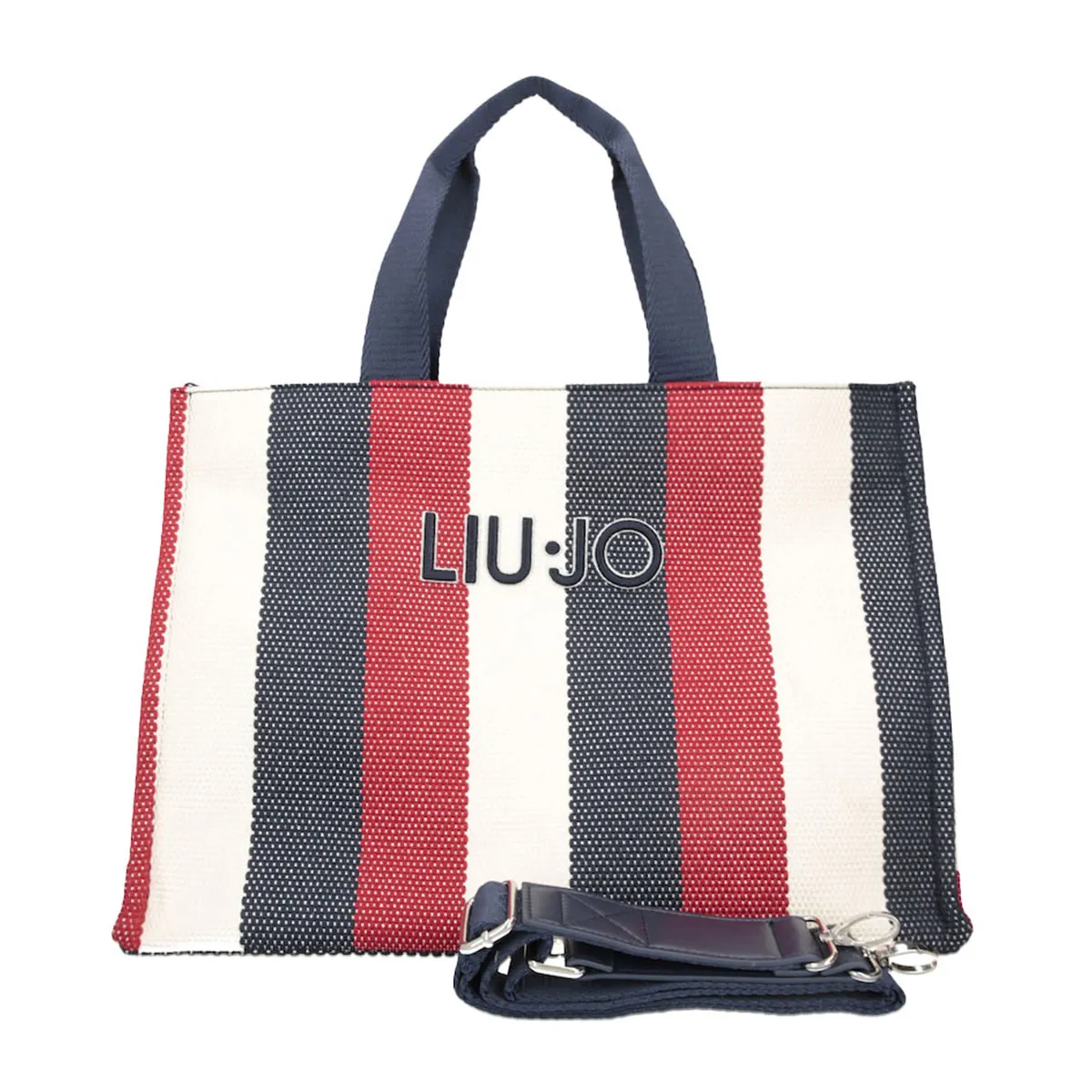 Women's striped tote bag