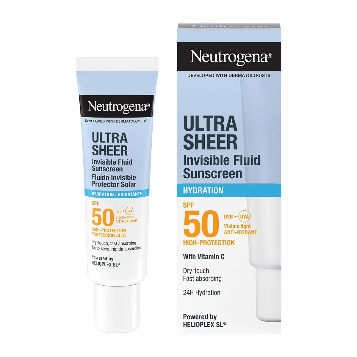Ultra Sheer Invisible Fluid Hydration Lightweight Face Sunscreen SPF50