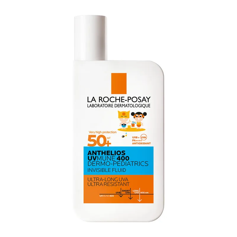 Uvmune 400 Dermo-Pediatrics Invisible Fluid Spf50+ Children'S Sun Protection With A Fluid Texture For Children'S Sensitive Skin & Atopy Prone Skin
