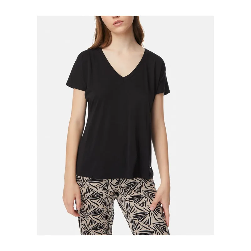 Short sleeve V neck pyjama top