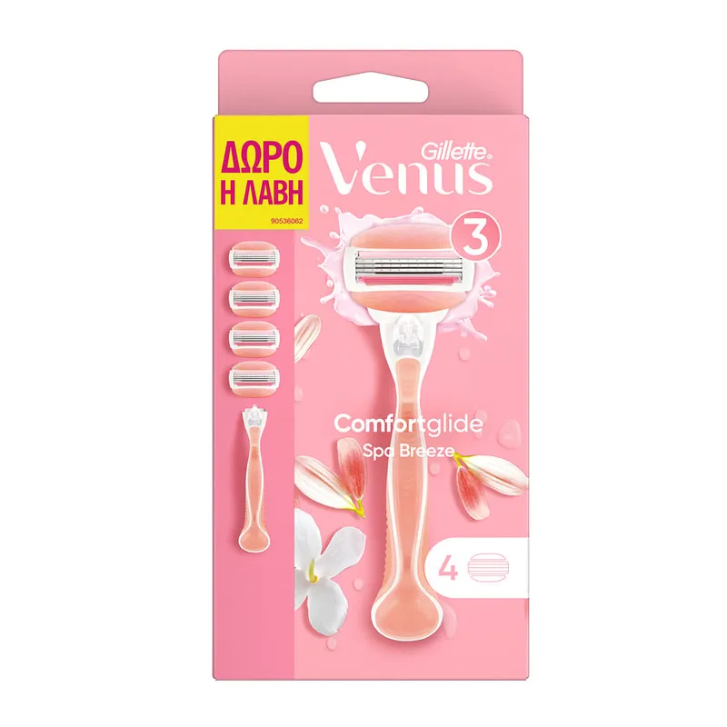 Venus ComfortGlide Spa Breeze Ανταλλακτικές Κεφαλές Ξυρίσματος + Λαβή ΔΩΡΟ