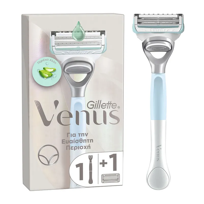 Venus For Pubic Hair And  Skin Razor & 1 Razor Blade Refills