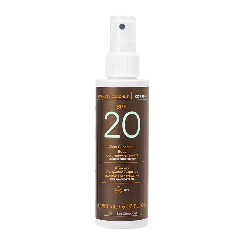 Walnut & Coconut Clear Sunscreen Body SPF20