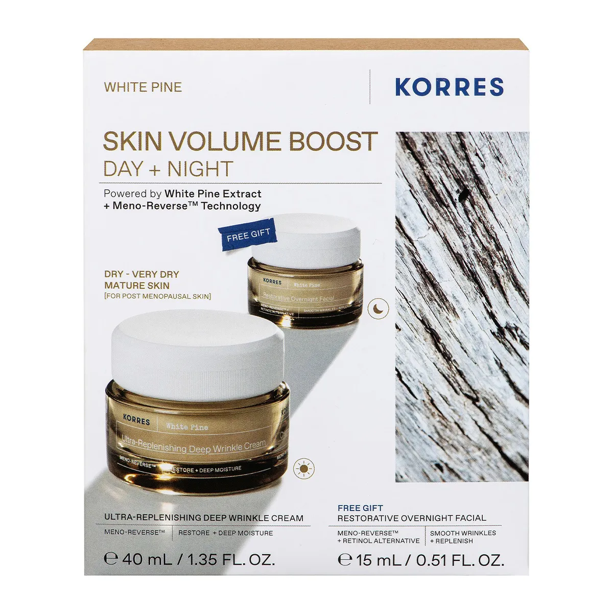 White Pine Ultra-Replenishing Deep Wrinkle Cream 40 & Free Gift White Pine Restorative Overnight Facial