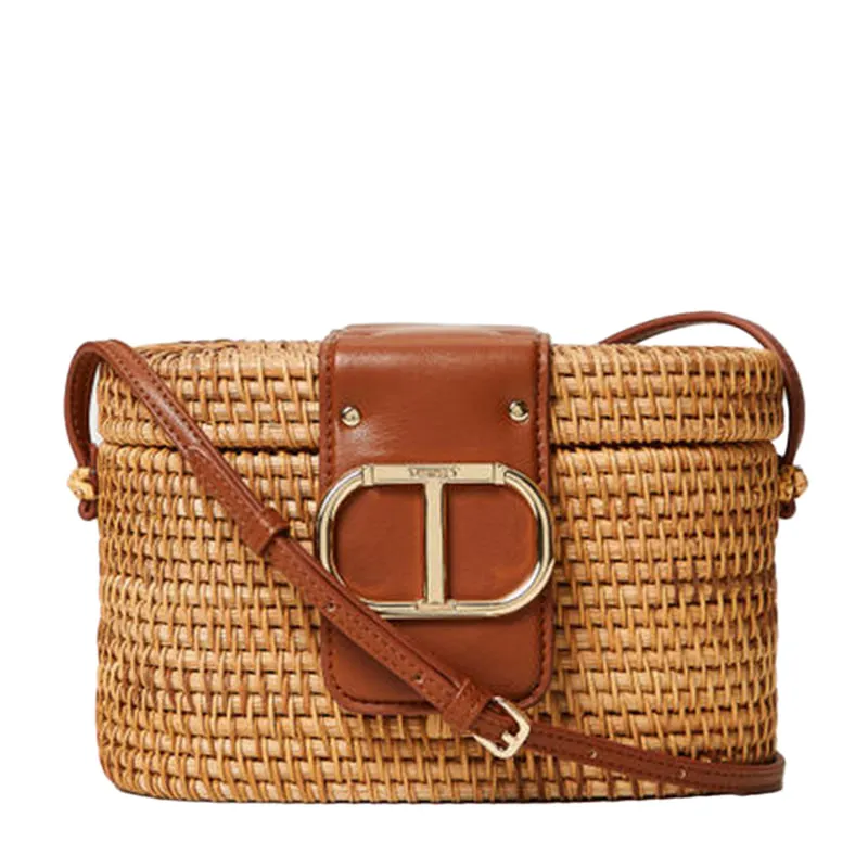Le Panier wicker shoulder bag
